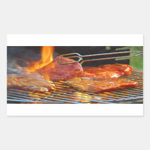 Grillen Rechteckiger Aufkleber