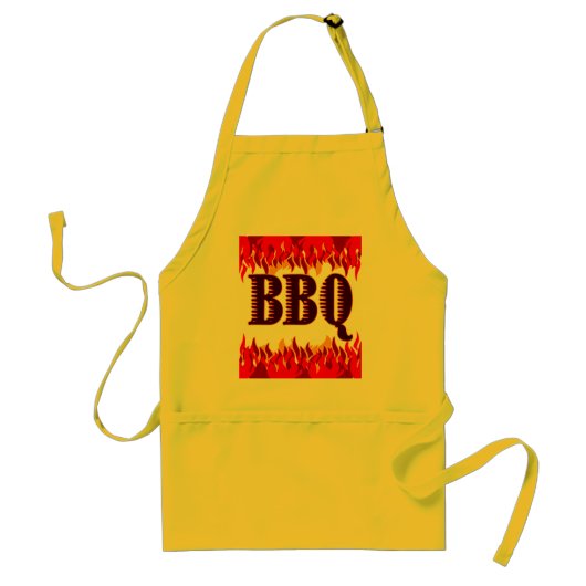 GRILLEN Red Flames Funny Apron Schürze (Vorne)