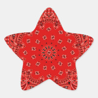 GRILLEN Red Paisley Western Bandana Scarf Print
