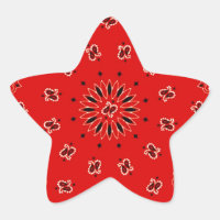 GRILLEN Red Paisley Western Bandana Scarf Print