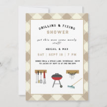 Grillen & Reparieren Paare Hochzeitsdusche Tan Ein