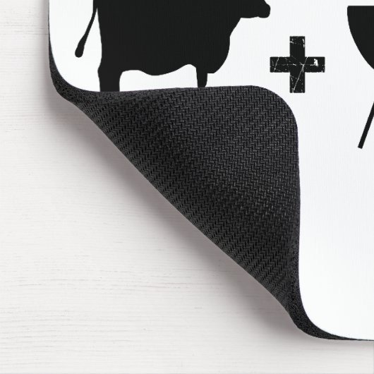 GRILLEN Rindfleisch glücklich Mousepad (Ecke)
