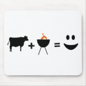 GRILLEN Rindfleisch glücklich Mousepad (Vorne)