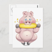 GRILLEN Rosa Zwiebeln Postkarte (Vorne/Hinten)