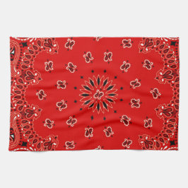 GRILLEN roter Paisley-Westernbandana-Schal-Druck Handtuch