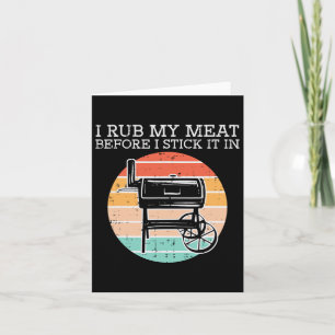 Grillen Rub mein Fleisch vor dem Stick Retro Funny Karte