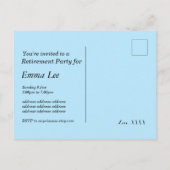 Grillen Ruhestand Party, Grill, Grillen Grill, wil Einladungspostkarte (Rückseite)