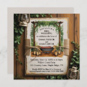 GRILLEN Rustic Wedding Einladung (Vorne/Hinten)