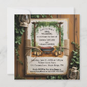 GRILLEN Rustic Wedding Einladung (Vorderseite)