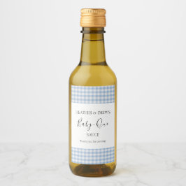 GRILLEN Sauce Custom Baby Dusche Barbecue Boy Blue Weinetikett