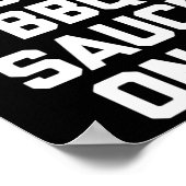 Grillen Sauce drauf - Funny Byrbecue Grilling Poster (Ecke)