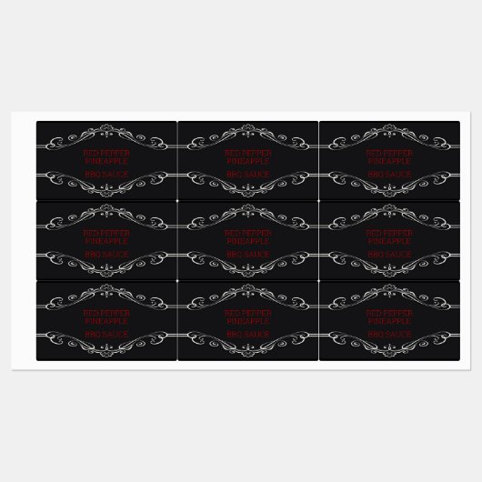 GRILLEN SAUCE SOMMER FUN CUSTOM ETIKETTEN (Blatt)