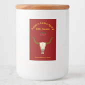 Grillen Sauce von Kuh Skull Lebensmitteletikett (Vorderseite)