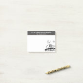 GRILLEN Sausage Butcher Illustration Theme Post-it Klebezettel (Auf Schreibtisch)