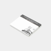 GRILLEN Sausage Butcher Illustration Theme Post-it Klebezettel (angewinkelt)