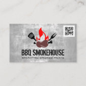 GRILLEN Sausage Fire | qr Code Business Card Visitenkarte (Vorderseite)
