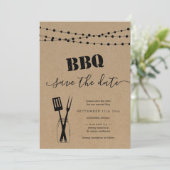 GRILLEN Save the Date Karte (Stehend Vorderseite)