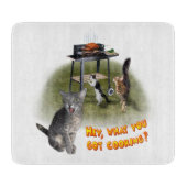 GRILLEN-Schneideausschuss mit Katzen Schneidebrett (Vorderseite)