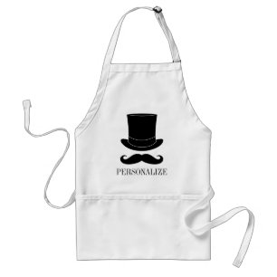 Grillen Schürze für Männer mit schwarzem Oberhut u