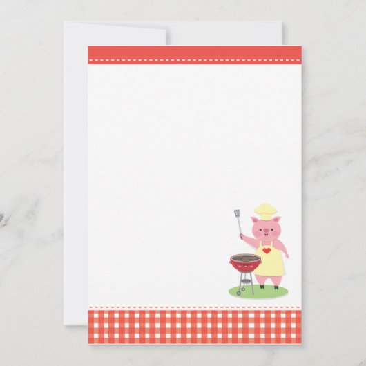 GRILLEN Schwein-Einladung Einladung (Vorderseite)