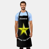 GRILLEN Sheriff Personalisiert Sheriffs Abzeichen Schürze (Getragen)