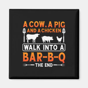 Grillen Shirt A Kuh Magnet