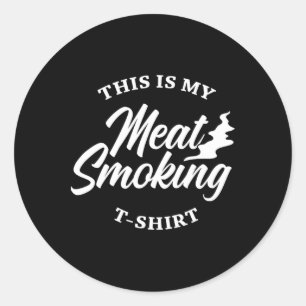 Grillen Shirt für Männer Fleisch liebt Raucher Das Runder Aufkleber