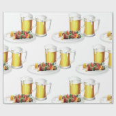 GRILLEN Skewers und Bier Summer Cookie Geschenkpapier (Flach)