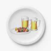 GRILLEN Skewers und Bier Summer Cookie Pappteller (Vorderseite)