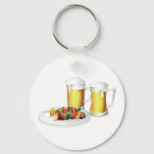GRILLEN Skewers und Bier Summer Cookie Schlüsselanhänger (Vorderseite)