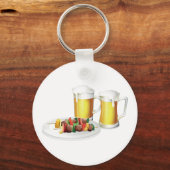 GRILLEN Skewers und Bier Summer Cookie Schlüsselanhänger (Vorderseite)