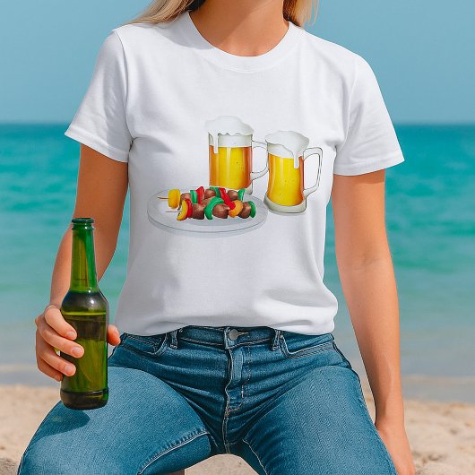 GRILLEN Skewers und Bier Summer Cookie T-Shirt