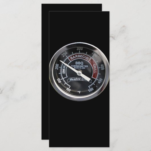 GRILLEN Smoker 225 Grad Temperaturmessung Perfekt Menükarte (Vorne/Hinten)