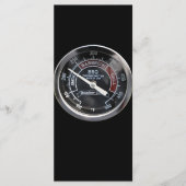 GRILLEN Smoker 225 Grad Temperaturmessung Perfekt Menükarte (Vorderseite)