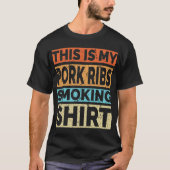 Grillen Smoker Das ist mein Pork Ribs Rauchen Retr T-Shirt (Vorderseite)