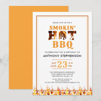 Grillen Smoker Sommer Party Einladung
