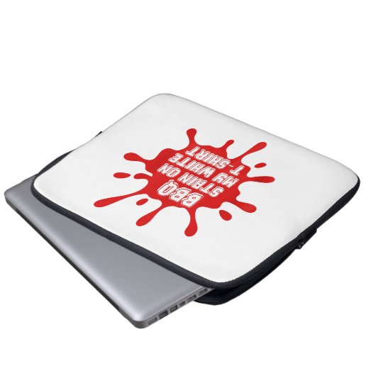 GRILLEN Stain auf meinem weißen T-Shirt Funny Spri Laptopschutzhülle (Vorne Knopf)
