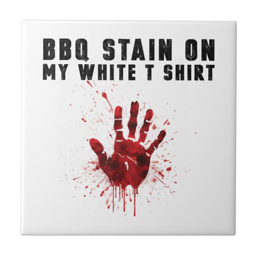 Grillen Stain auf meiner Weiß Fliese (Vorderseite)