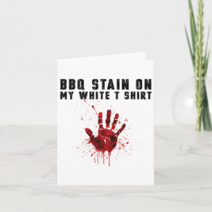 Grillen Stain auf meiner Weiß Karte