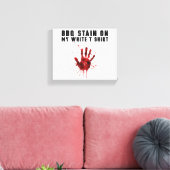 Grillen Stain auf meiner Weiß Leinwanddruck (Insitu (Wohnzimmer))