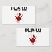 Grillen Stain auf meiner Weiß Visitenkarte (Vorne/Hinten)