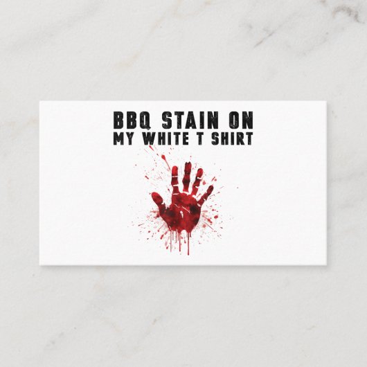 Grillen Stain auf meiner Weiß Visitenkarte (Vorderseite)