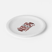 GRILLEN Stain auf meiner White Premium Pappteller (Schrägansicht)