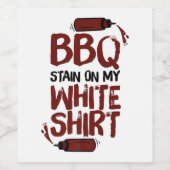 GRILLEN Stain auf meiner White Premium Weinetikett (Einzelnes Label)