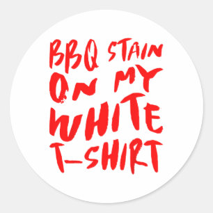Grillen Stain on my White - Grillen _1 Runder Aufkleber