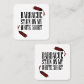 GRILLEN Stain Quadratische Visitenkarte (Vorne/Hinten)