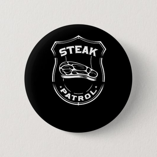 Grillen Steak Patrol Button (Vorderseite)