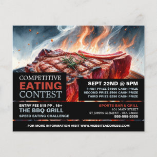GRILLEN Steak - Wettbewerb/Speed Eating Contest Flyer
