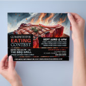 GRILLEN Steak - Wettbewerb/Speed Eating Contest Flyer (Hand)