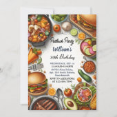 Grillen Taco Koch Soup Potluck Party 30. Geburtsta Einladung (Vorderseite)